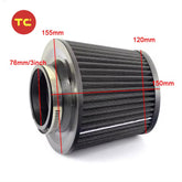 76mm 3inch Universal Car Air Filters Performance High Flow Cold Intake Filter Induction Kit Sport Power Mesh Cone